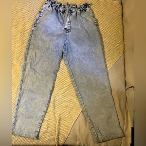 Light blue super stretchy, wide legged jeans